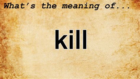 Meanings of Kill Announcements Explained! .